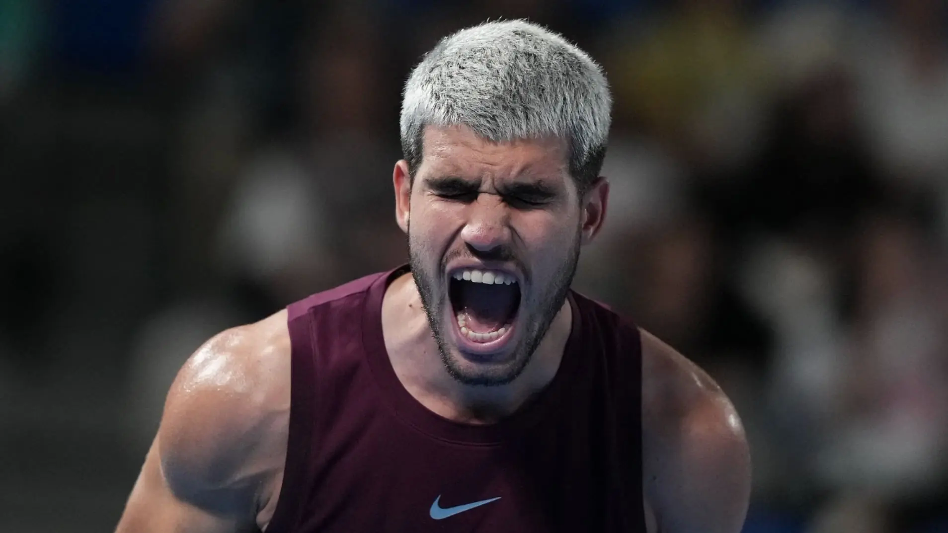 Carlos Alcaraz chỉ tr&iacute;ch trọng t&agrave;i tại chung kết Japan Open