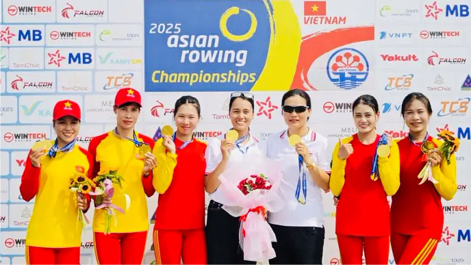 Việt Nam nhất to&agrave;n đo&agrave;n giải Rowing v&ocirc; địch ch&acirc;u &Aacute;