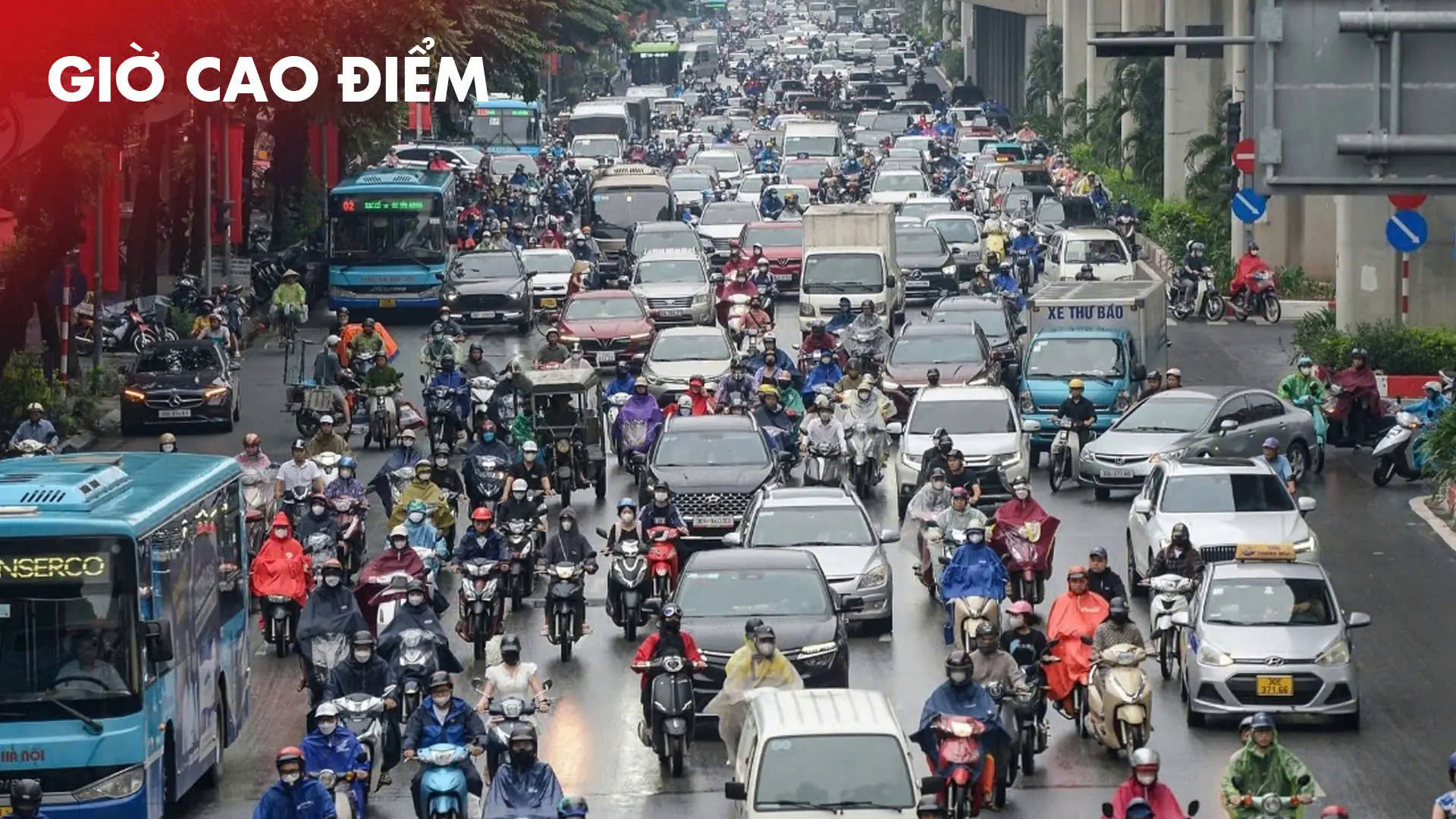Giờ cao điểm: Giao th&ocirc;ng H&agrave; Nội chiều 11/11