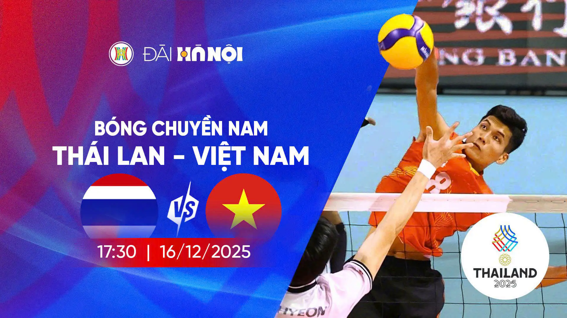 SEA Games 33: B&oacute;ng chuyền nam Việt Nam gặp Th&aacute;i Lan