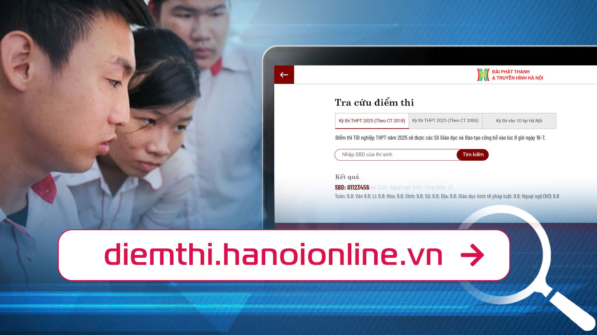 Tra cứu điểm thi tốt nghiệp THPT năm 2025