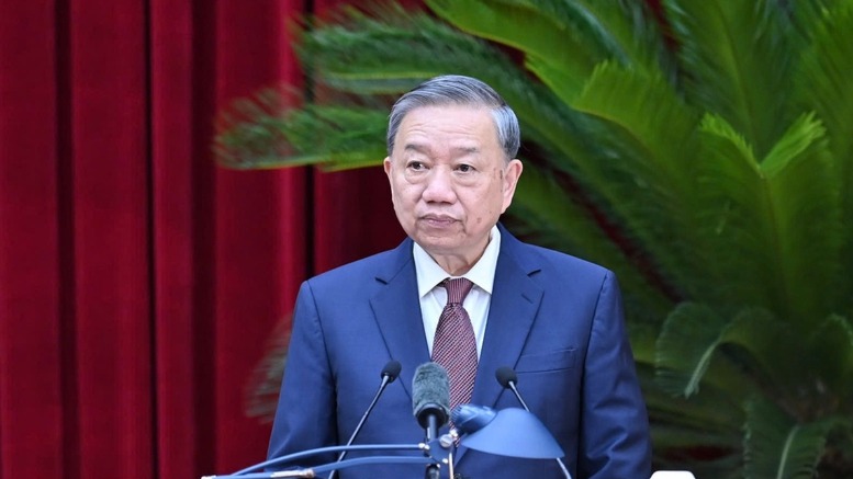 Ph&aacute;t biểu của Tổng B&iacute; thư T&ocirc; L&acirc;m tại phi&ecirc;n bế mạc Hội nghị Trung ương 12, kh&oacute;a XIII
