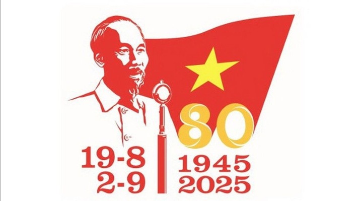 Mẫu logo kỷ niệm 80 C&aacute;ch mạng th&aacute;ng T&aacute;m v&agrave; Quốc kh&aacute;nh 2025