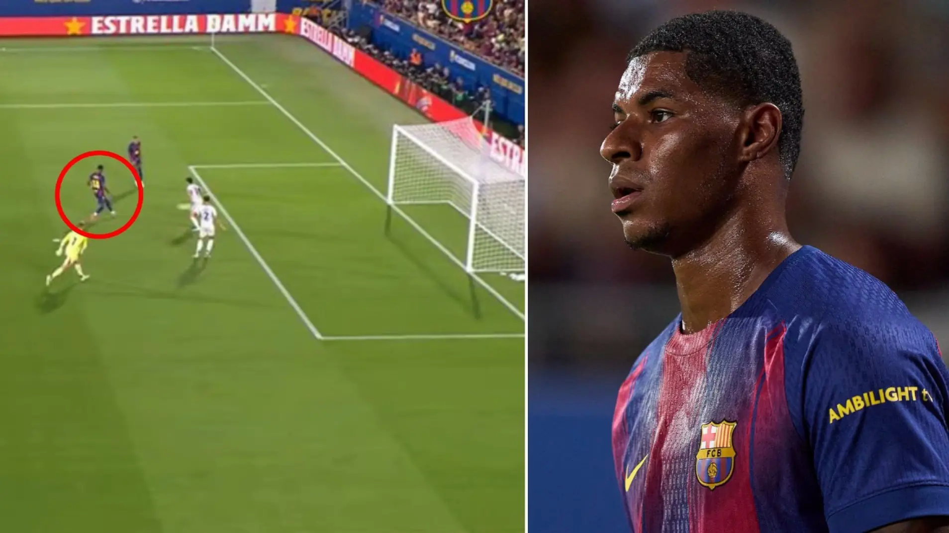 Pha bỏ lỡ đ&aacute;ng kinh ngạc của Marcus Rashford