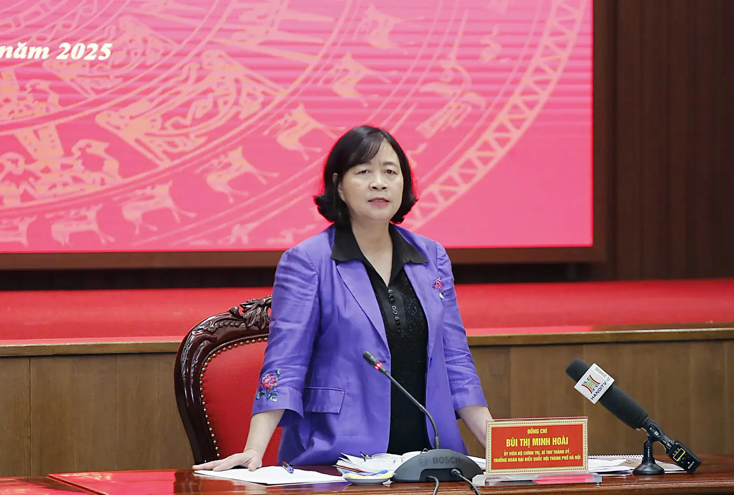 B&iacute; thư Th&agrave;nh ủy H&agrave; Nội B&ugrave;i Thị Minh Ho&agrave;i