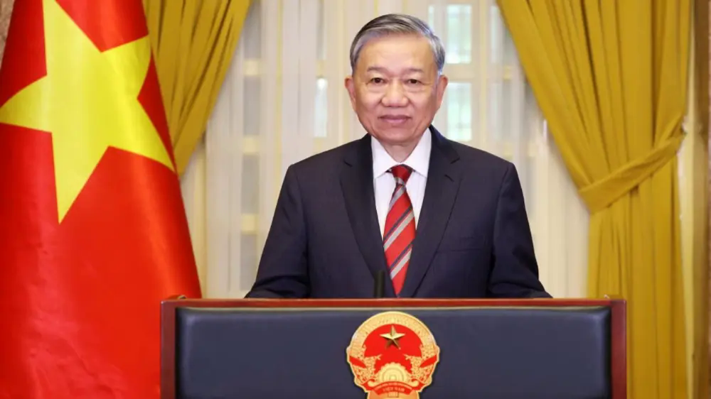 Tổng B&iacute; thư T&ocirc; L&acirc;m ch&uacute;c mừng 80 năm th&agrave;nh lập ng&agrave;nh Ngoại giao