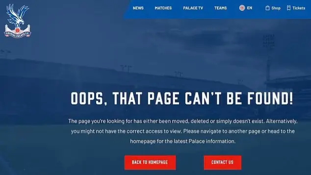 Crystal Palace x&oacute;a to&agrave;n bộ th&ocirc;ng tin về Conference League
