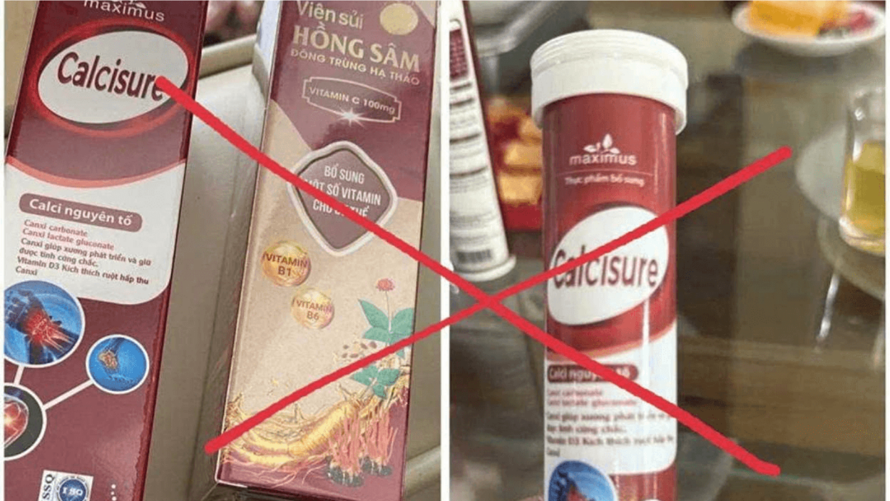 Cảnh b&aacute;o về thực phẩm bổ sung Calsisure l&agrave; h&agrave;ng giả