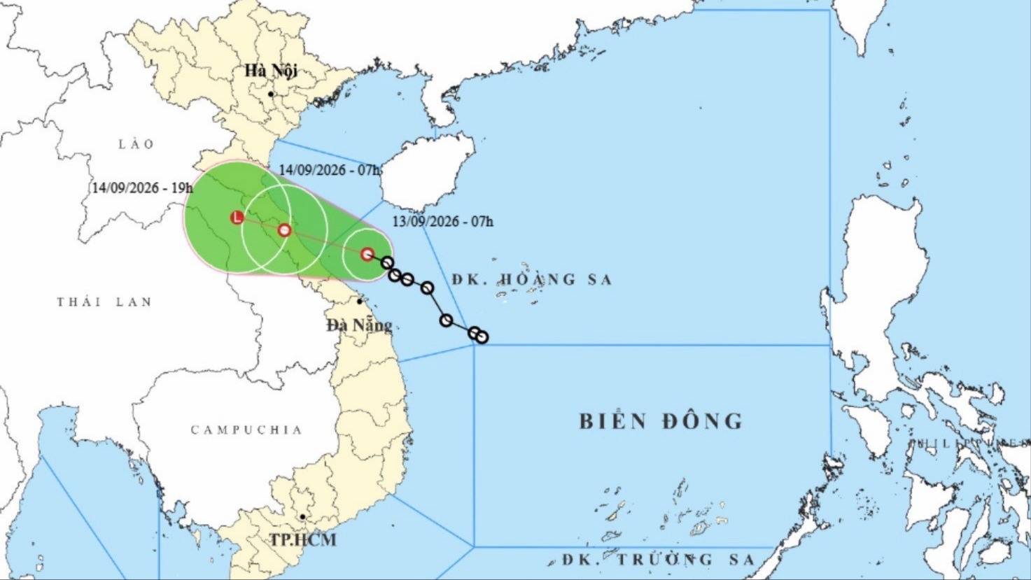 &Aacute;p thấp nhiệt đới s&aacute;t bờ biển Quảng Trị - Huế, bao giờ v&agrave;o đất liền?