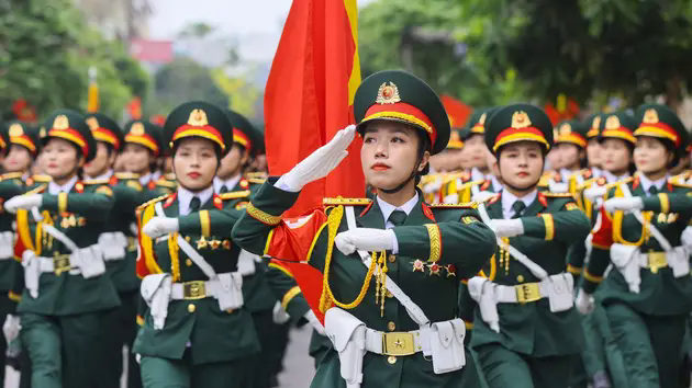 12.000 người tham gia tổng duyệt diễu binh diễu h&agrave;nh