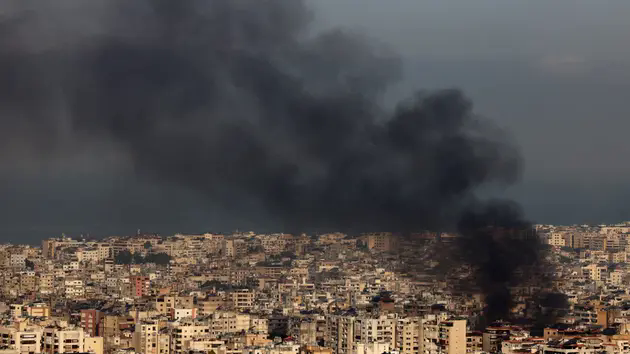 Israel tấn c&ocirc;ng v&ugrave;ng ngoại &ocirc; ph&iacute;a Nam Beirut, Liban