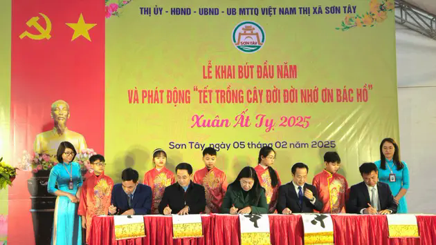 Sơn T&acirc;y hưởng ứng t&iacute;ch cực Tết trồng c&acirc;y