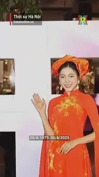 Đỗ Trịnh Ho&agrave;i Nam g&acirc;y dấu ấn tại lễ hội &aacute;o d&agrave;i
