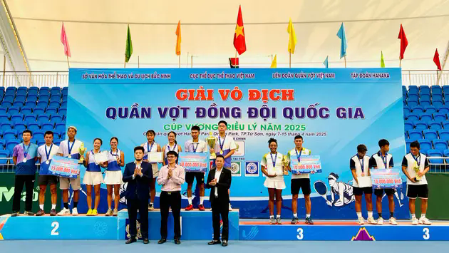 H&agrave; Nội nhất to&agrave;n đo&agrave;n Giải Quần vợt V&ocirc; địch Đồng đội