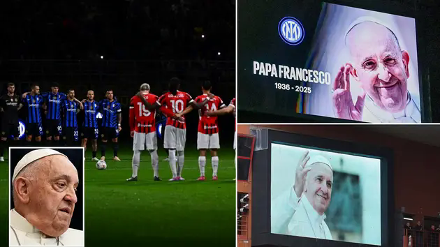 Trận derby th&agrave;nh Milan tri &acirc;n Gi&aacute;o ho&agrave;ng Francis