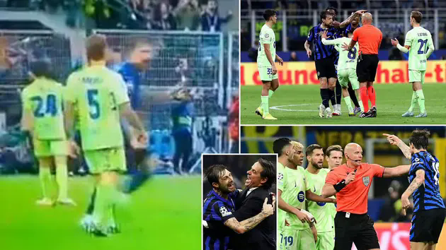 T&igrave;nh huống g&acirc;y tranh c&atilde;i ở trận Inter Milan - Barcelona