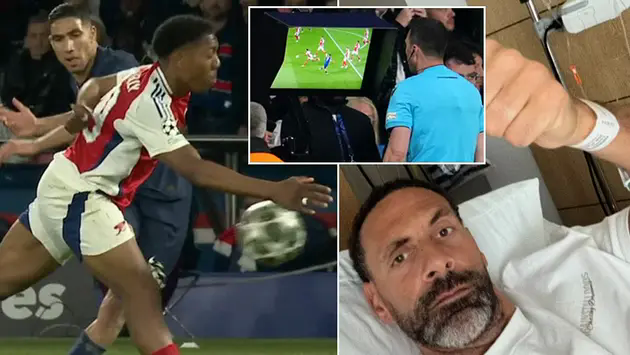 Rio Ferdinand xem trận PSG - Arsenal tr&ecirc;n giường bệnh