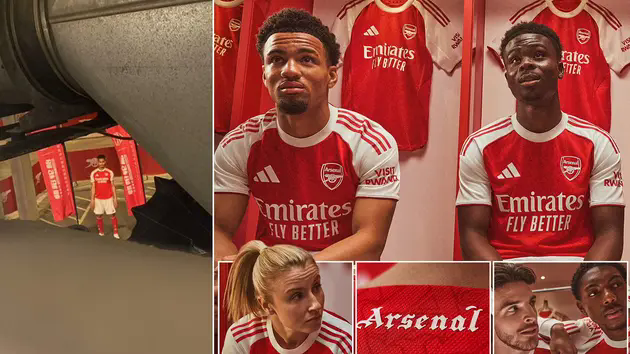 Mẫu &aacute;o đấu độc đ&aacute;o của Arsenal bị r&ograve; rỉ