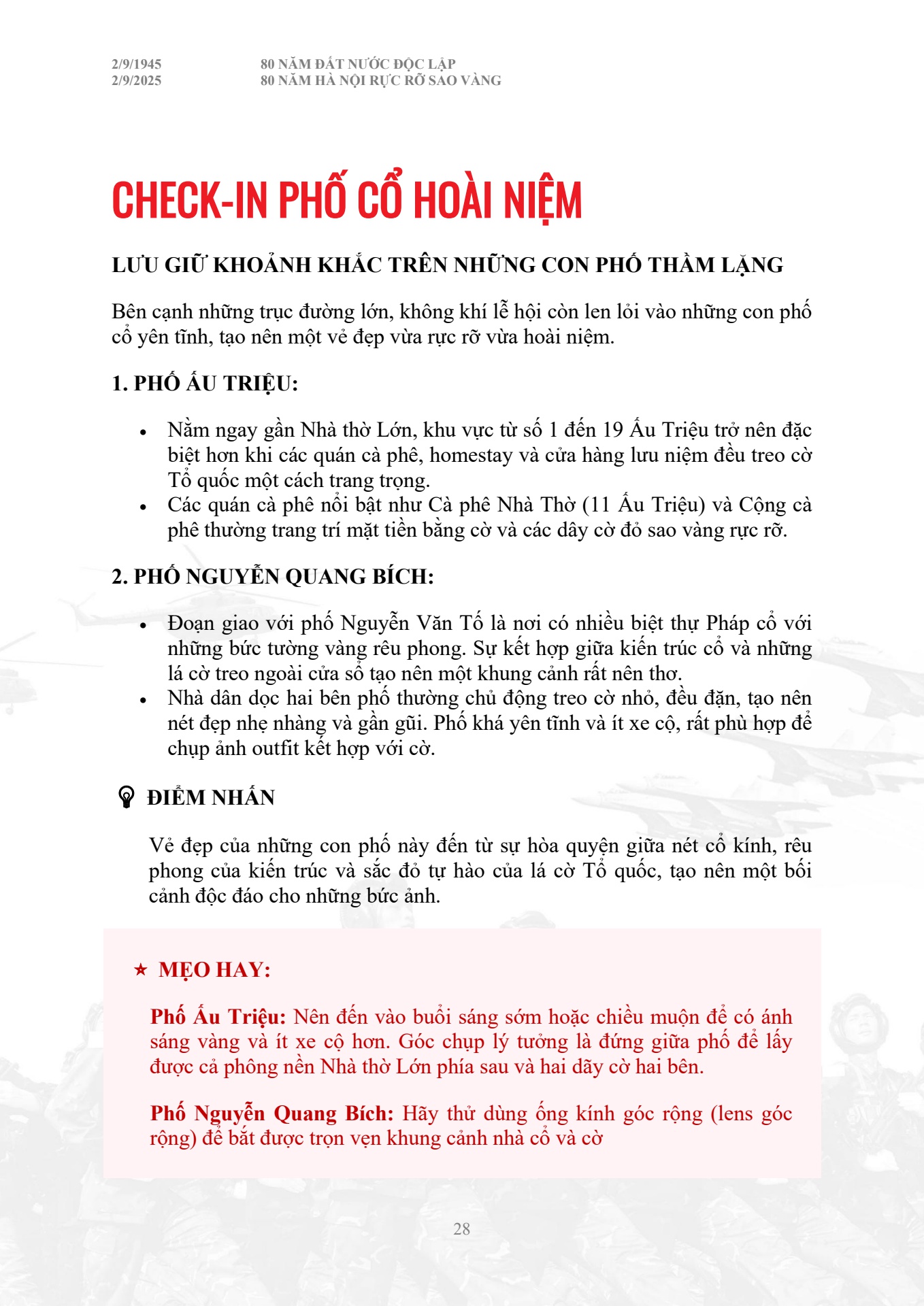 Cẩm nang chỉ dẫn to&agrave;n bộ th&ocirc;ng tin diễu binh diễu h&agrave;nh A80 - trang 28