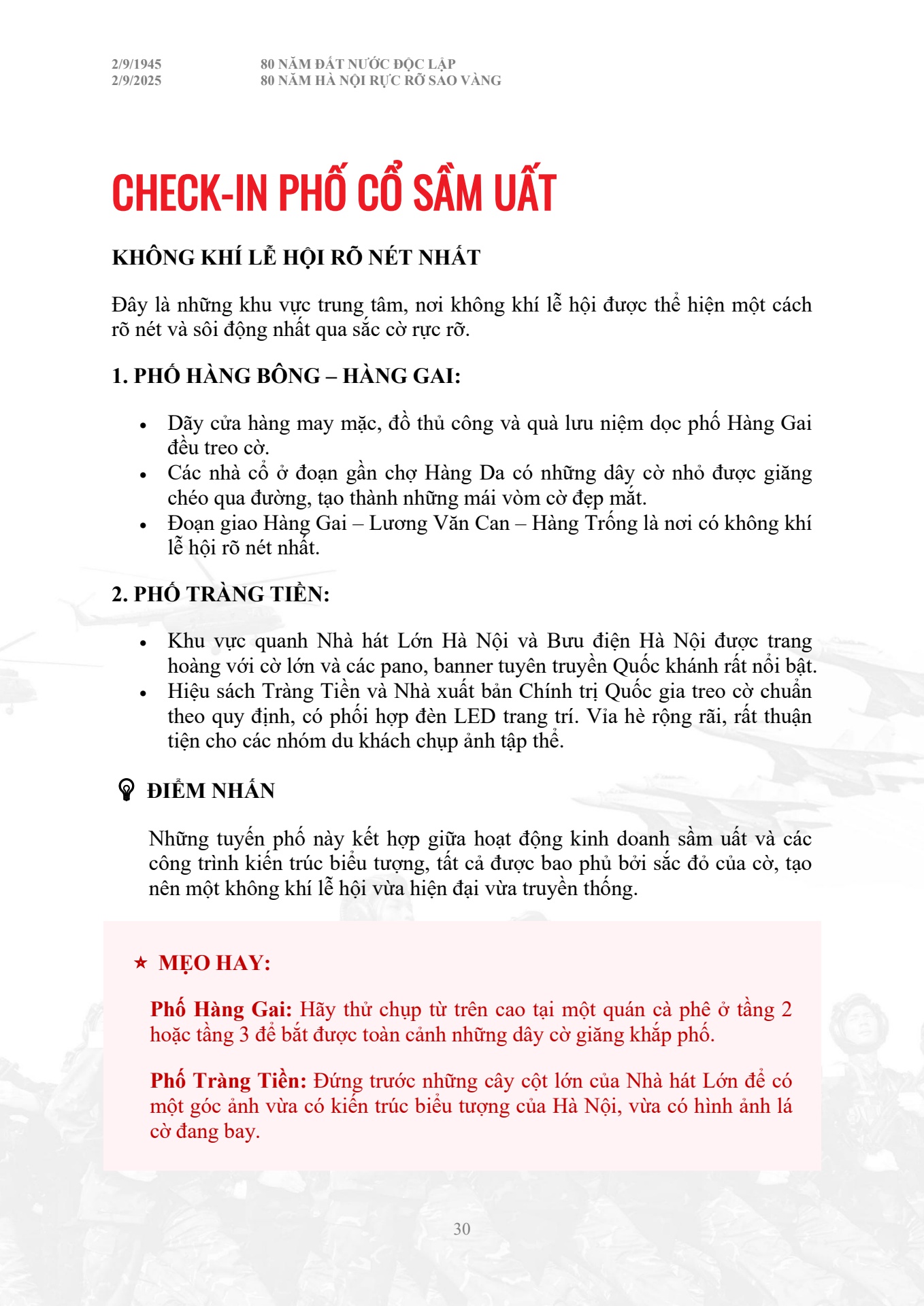 Cẩm nang chỉ dẫn to&agrave;n bộ th&ocirc;ng tin diễu binh diễu h&agrave;nh A80 - trang 30