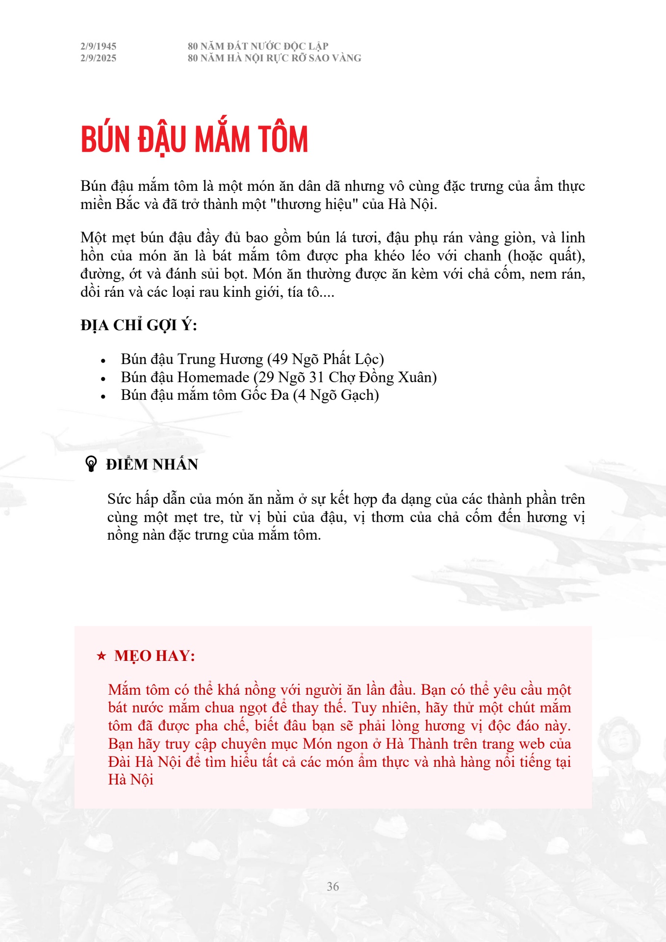 Cẩm nang chỉ dẫn to&agrave;n bộ th&ocirc;ng tin diễu binh diễu h&agrave;nh A80 - trang 36