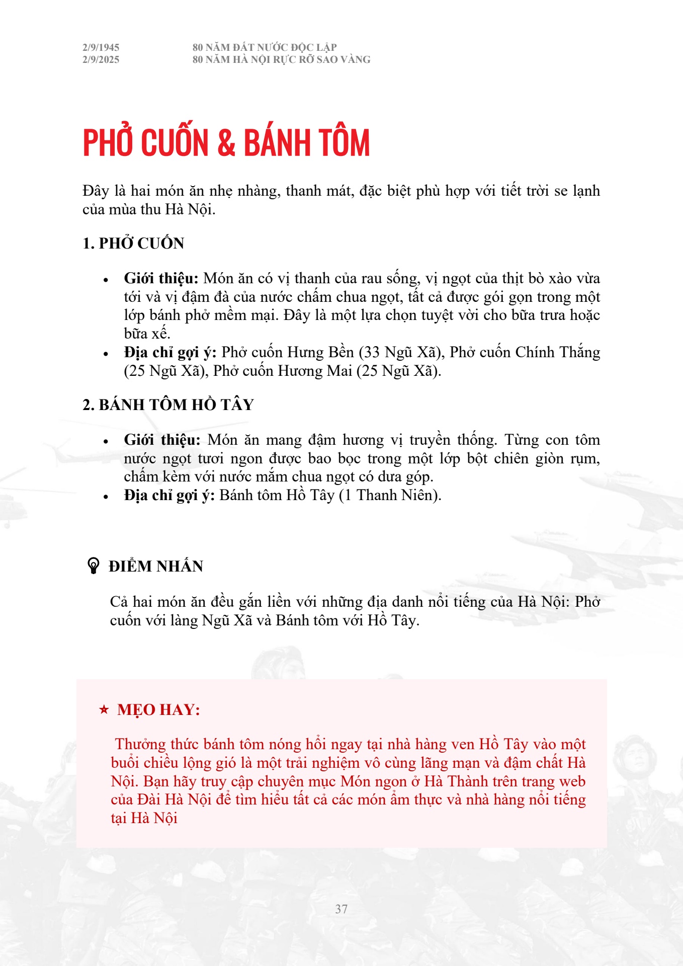 Cẩm nang chỉ dẫn to&agrave;n bộ th&ocirc;ng tin diễu binh diễu h&agrave;nh A80 - trang 37