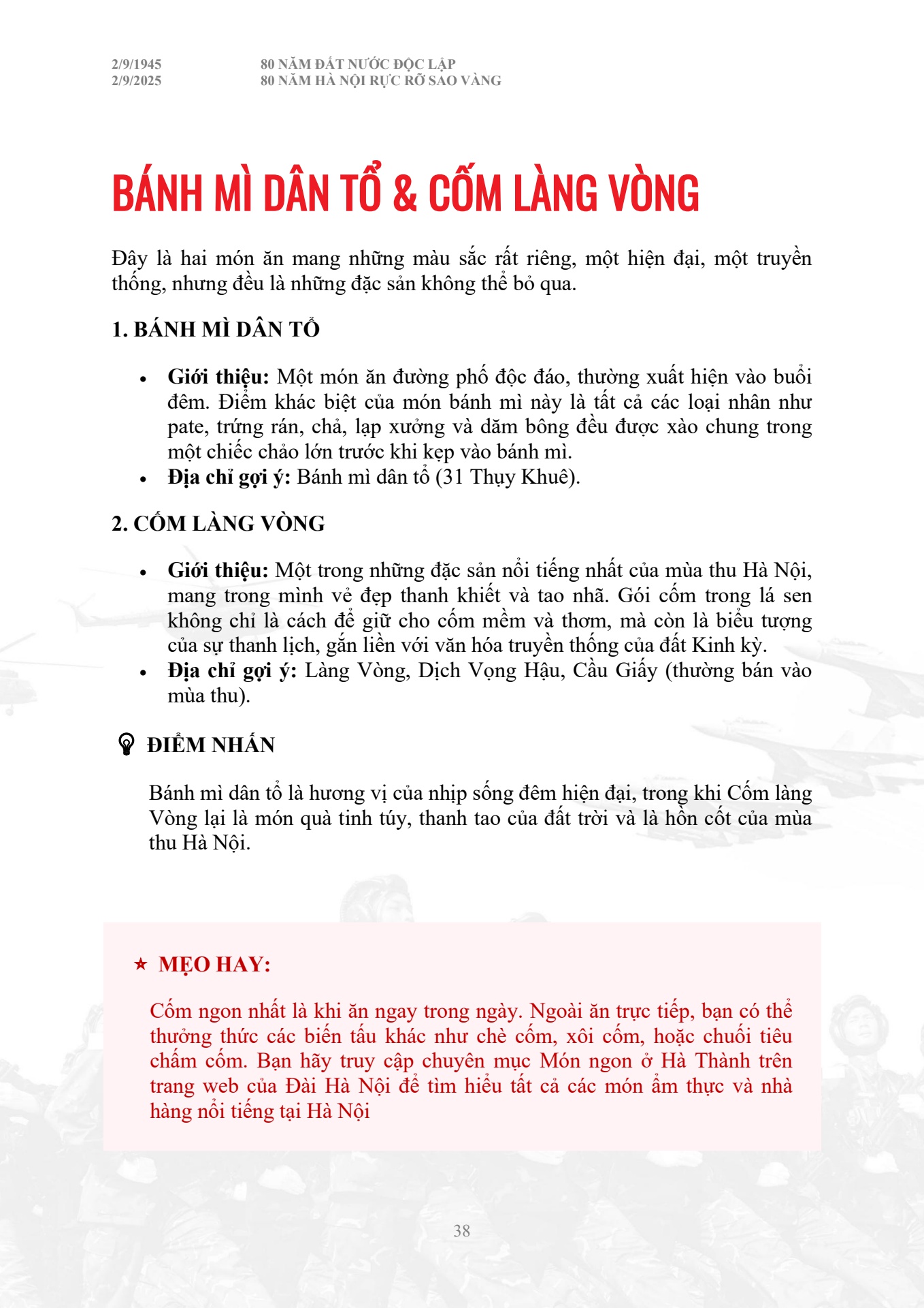 Cẩm nang chỉ dẫn to&agrave;n bộ th&ocirc;ng tin diễu binh diễu h&agrave;nh A80 - trang 38