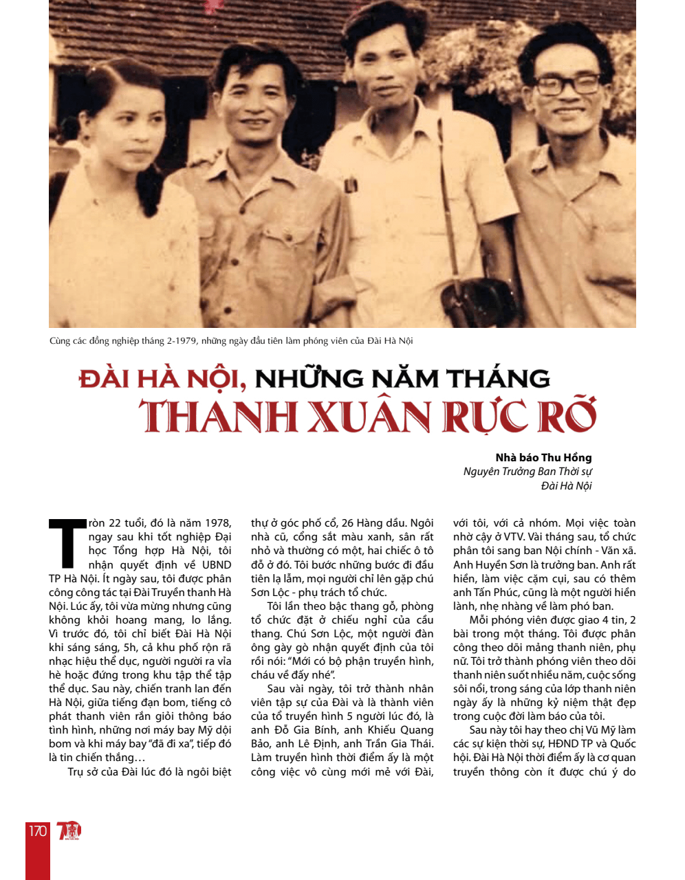 Đ&agrave;i H&agrave; Nội 70 năm tự h&agrave;o c&ugrave;ng Thủ đ&ocirc; ph&aacute;t triển - trang 170