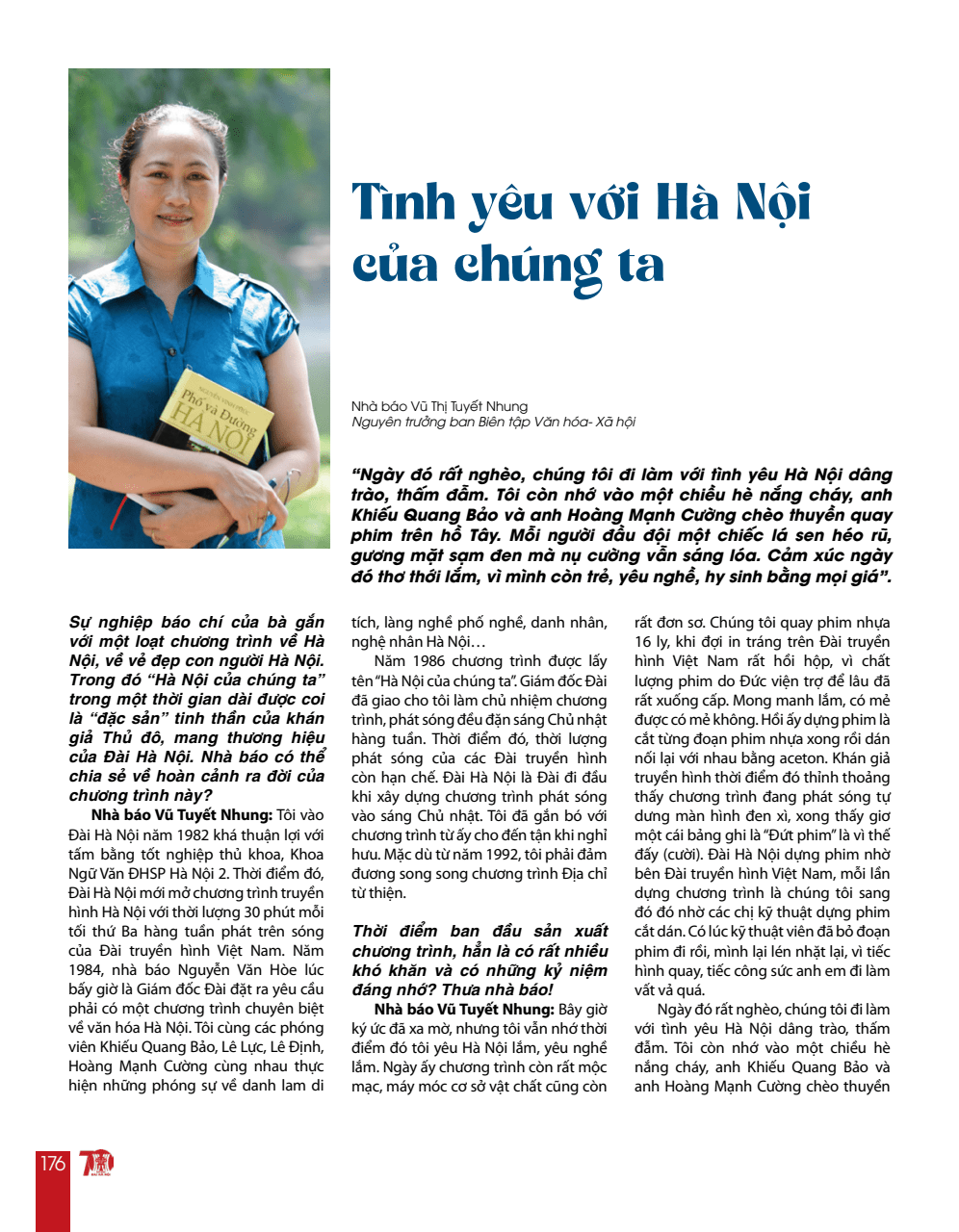 Đ&agrave;i H&agrave; Nội 70 năm tự h&agrave;o c&ugrave;ng Thủ đ&ocirc; ph&aacute;t triển - trang 176