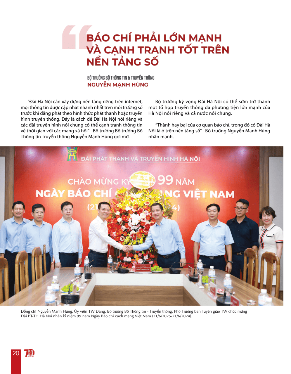 Đ&agrave;i H&agrave; Nội 70 năm tự h&agrave;o c&ugrave;ng Thủ đ&ocirc; ph&aacute;t triển - trang 20