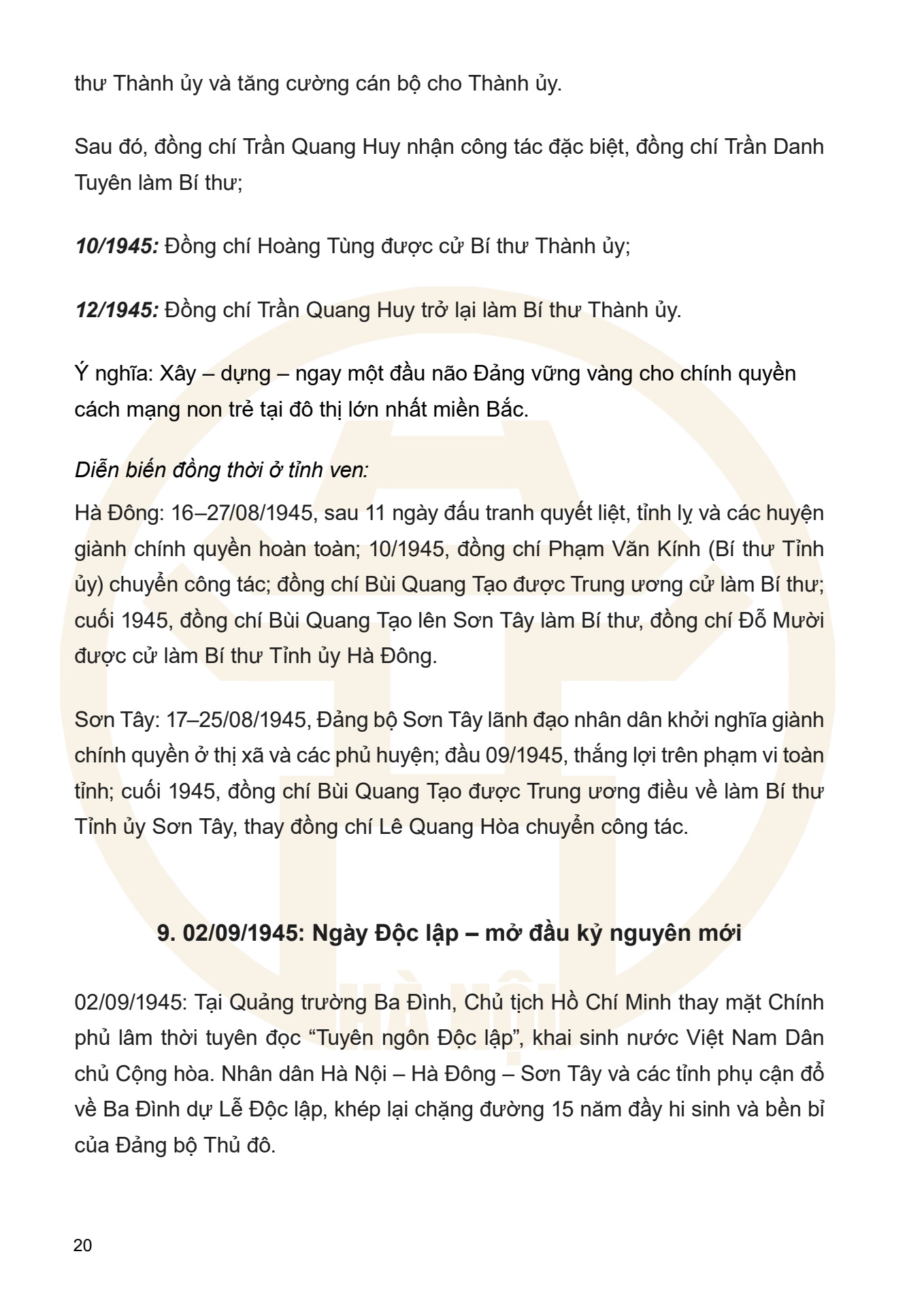 Dưới ngọn cờ Đảng - H&agrave; Nội viết n&ecirc;n Thi&ecirc;n anh h&ugrave;ng ca - trang 20