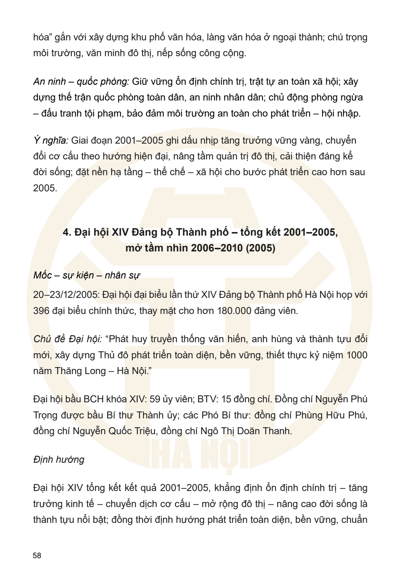 Dưới ngọn cờ Đảng - H&agrave; Nội viết n&ecirc;n Thi&ecirc;n anh h&ugrave;ng ca - trang 58