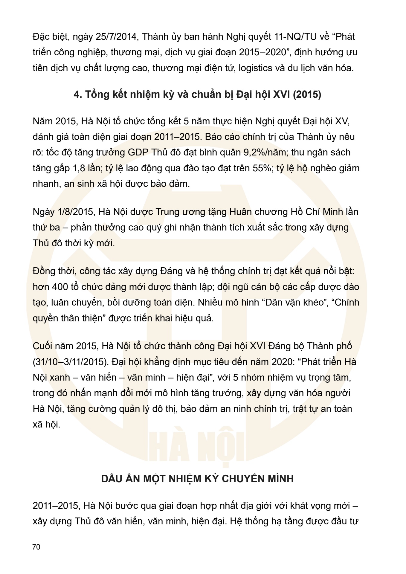 Dưới ngọn cờ Đảng - H&agrave; Nội viết n&ecirc;n Thi&ecirc;n anh h&ugrave;ng ca - trang 70