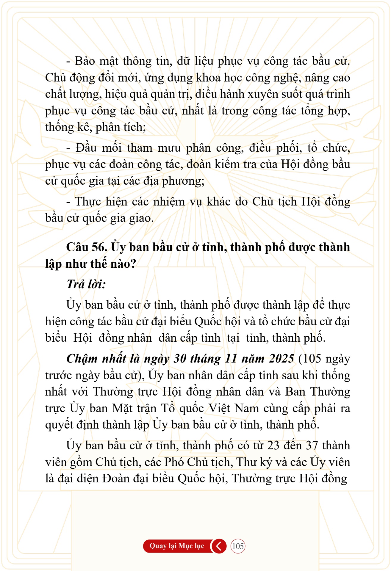 Hỏi đ&aacute;p về bầu cử Quốc hội kh&oacute;a XVI v&agrave; HĐND c&aacute;c cấp nhiệm kỳ 2026-2031 - trang 105