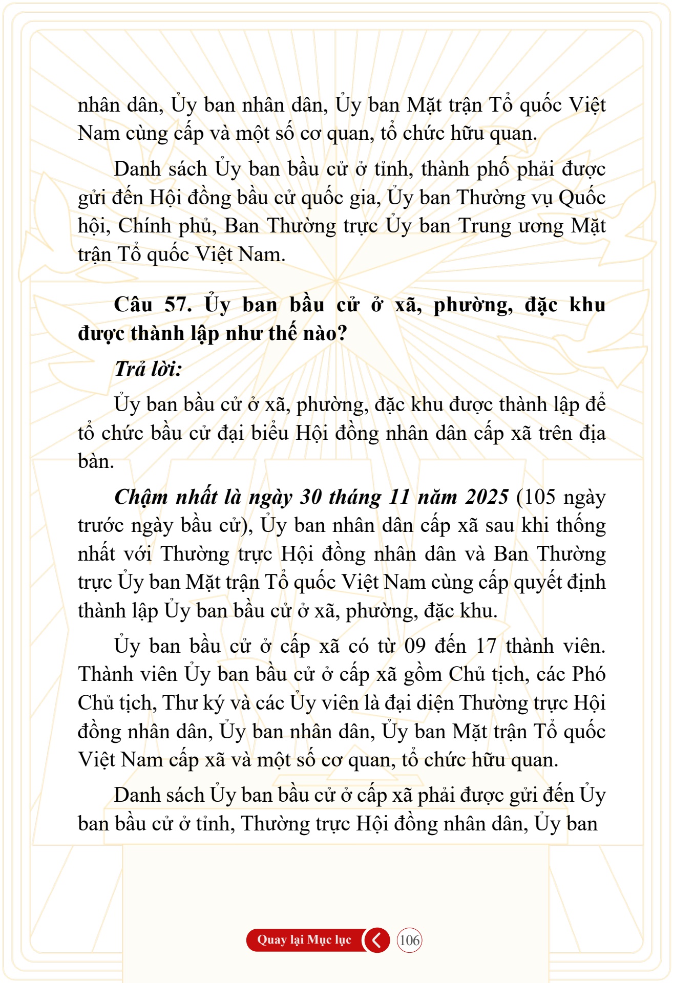 Hỏi đ&aacute;p về bầu cử Quốc hội kh&oacute;a XVI v&agrave; HĐND c&aacute;c cấp nhiệm kỳ 2026-2031 - trang 106