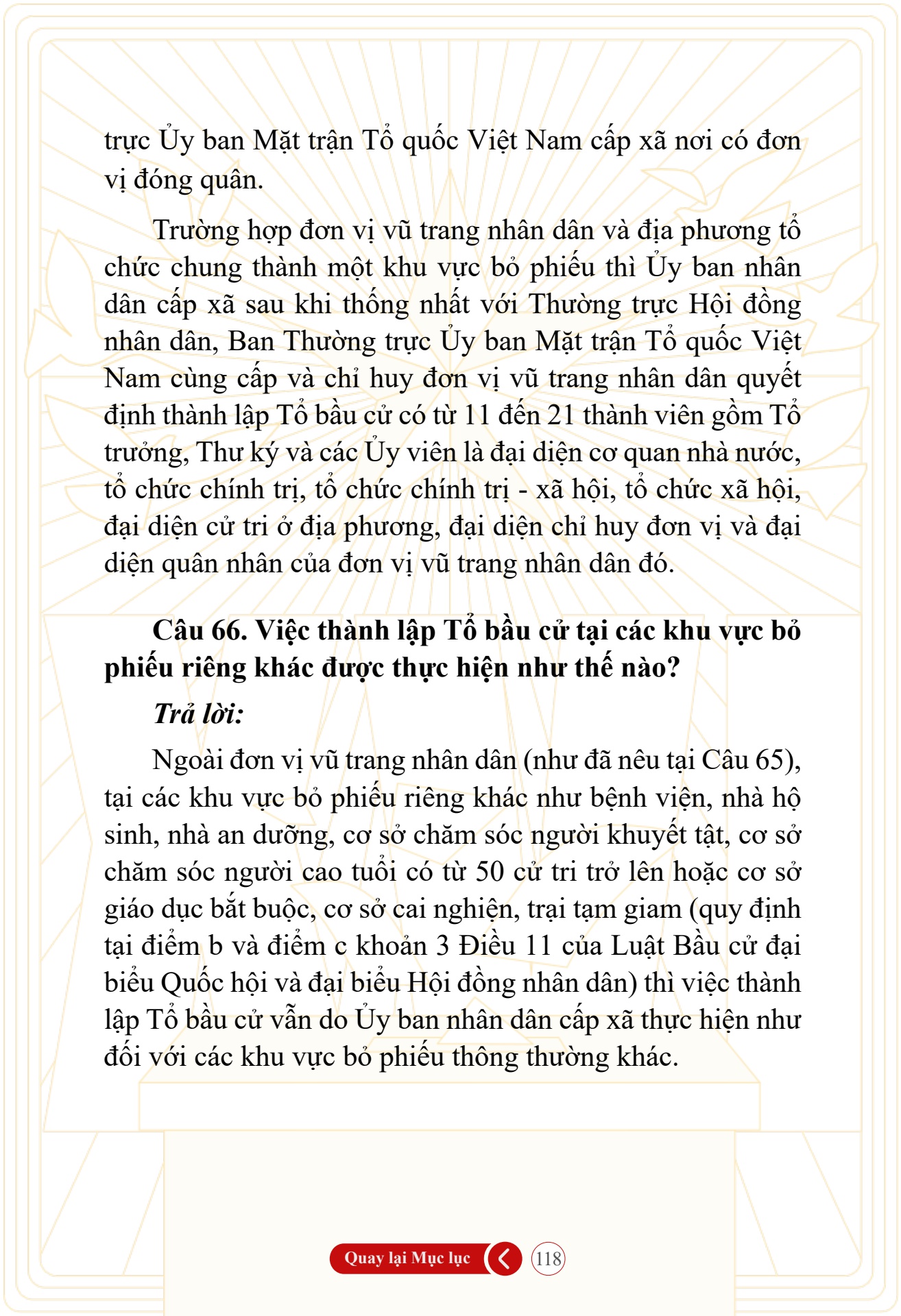 Hỏi đ&aacute;p về bầu cử Quốc hội kh&oacute;a XVI v&agrave; HĐND c&aacute;c cấp nhiệm kỳ 2026-2031 - trang 118