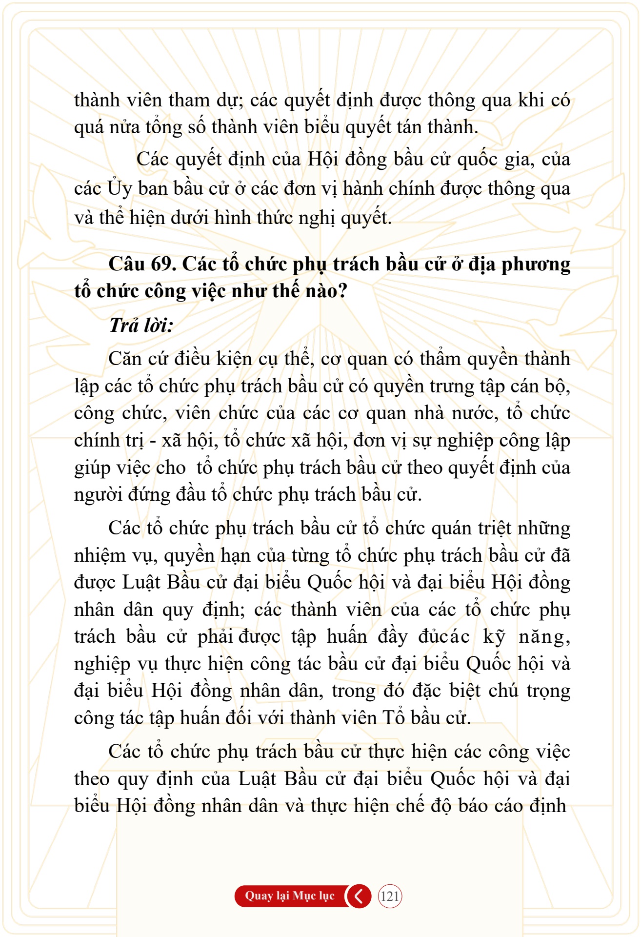 Hỏi đ&aacute;p về bầu cử Quốc hội kh&oacute;a XVI v&agrave; HĐND c&aacute;c cấp nhiệm kỳ 2026-2031 - trang 121