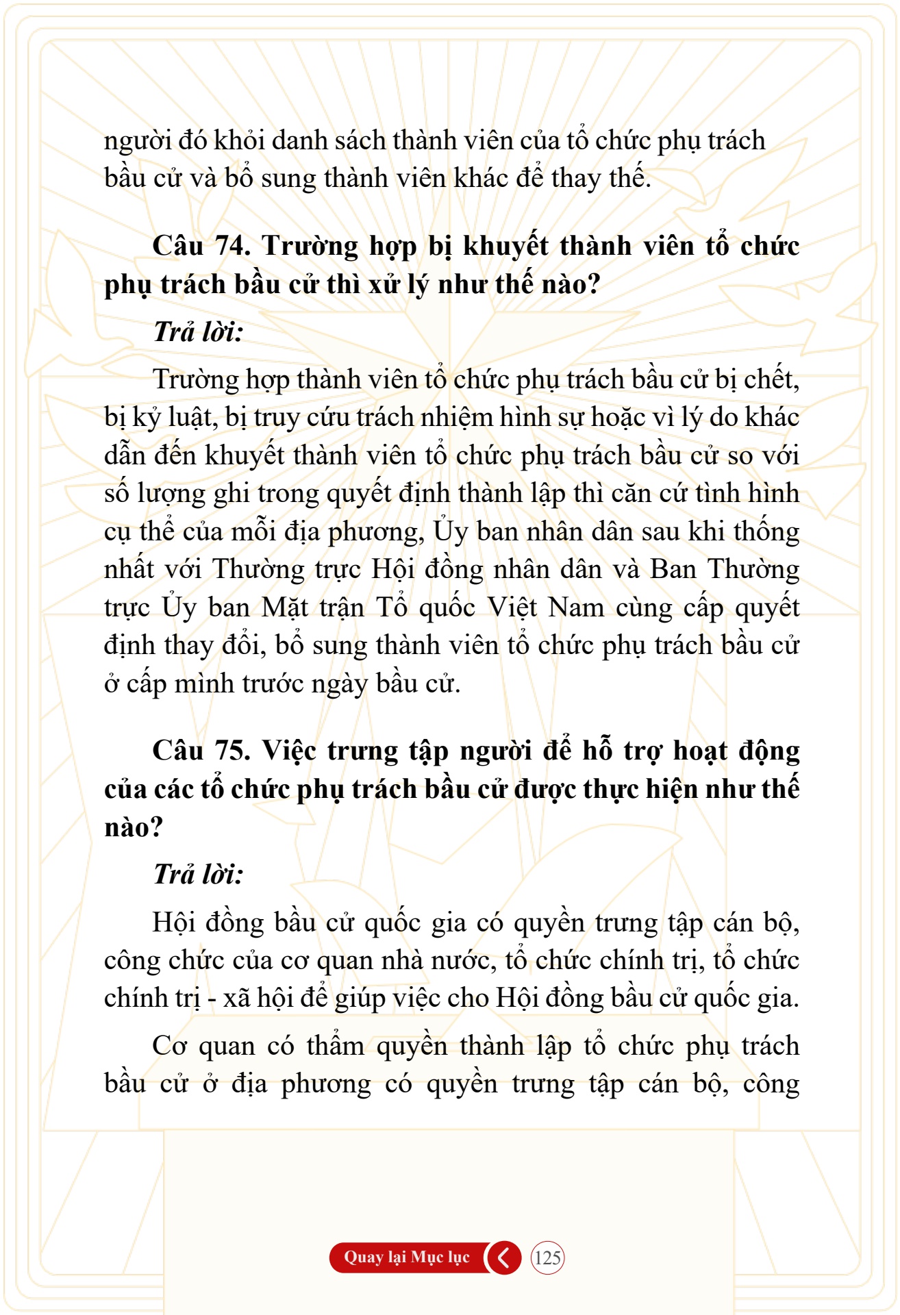 Hỏi đ&aacute;p về bầu cử Quốc hội kh&oacute;a XVI v&agrave; HĐND c&aacute;c cấp nhiệm kỳ 2026-2031 - trang 125