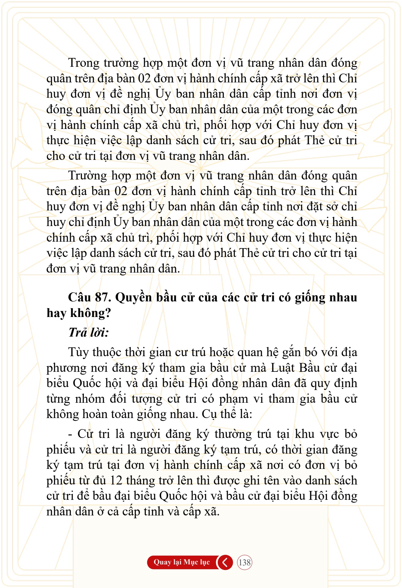 Hỏi đ&aacute;p về bầu cử Quốc hội kh&oacute;a XVI v&agrave; HĐND c&aacute;c cấp nhiệm kỳ 2026-2031 - trang 138
