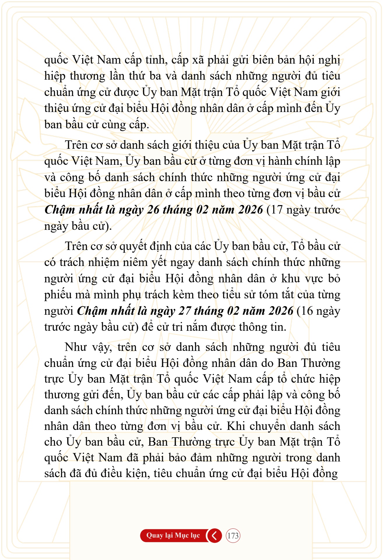 Hỏi đ&aacute;p về bầu cử Quốc hội kh&oacute;a XVI v&agrave; HĐND c&aacute;c cấp nhiệm kỳ 2026-2031 - trang 173