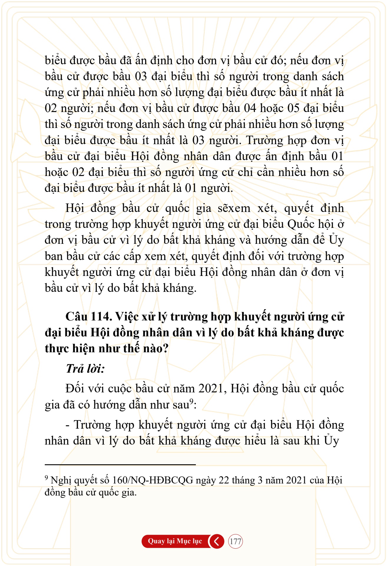 Hỏi đ&aacute;p về bầu cử Quốc hội kh&oacute;a XVI v&agrave; HĐND c&aacute;c cấp nhiệm kỳ 2026-2031 - trang 177