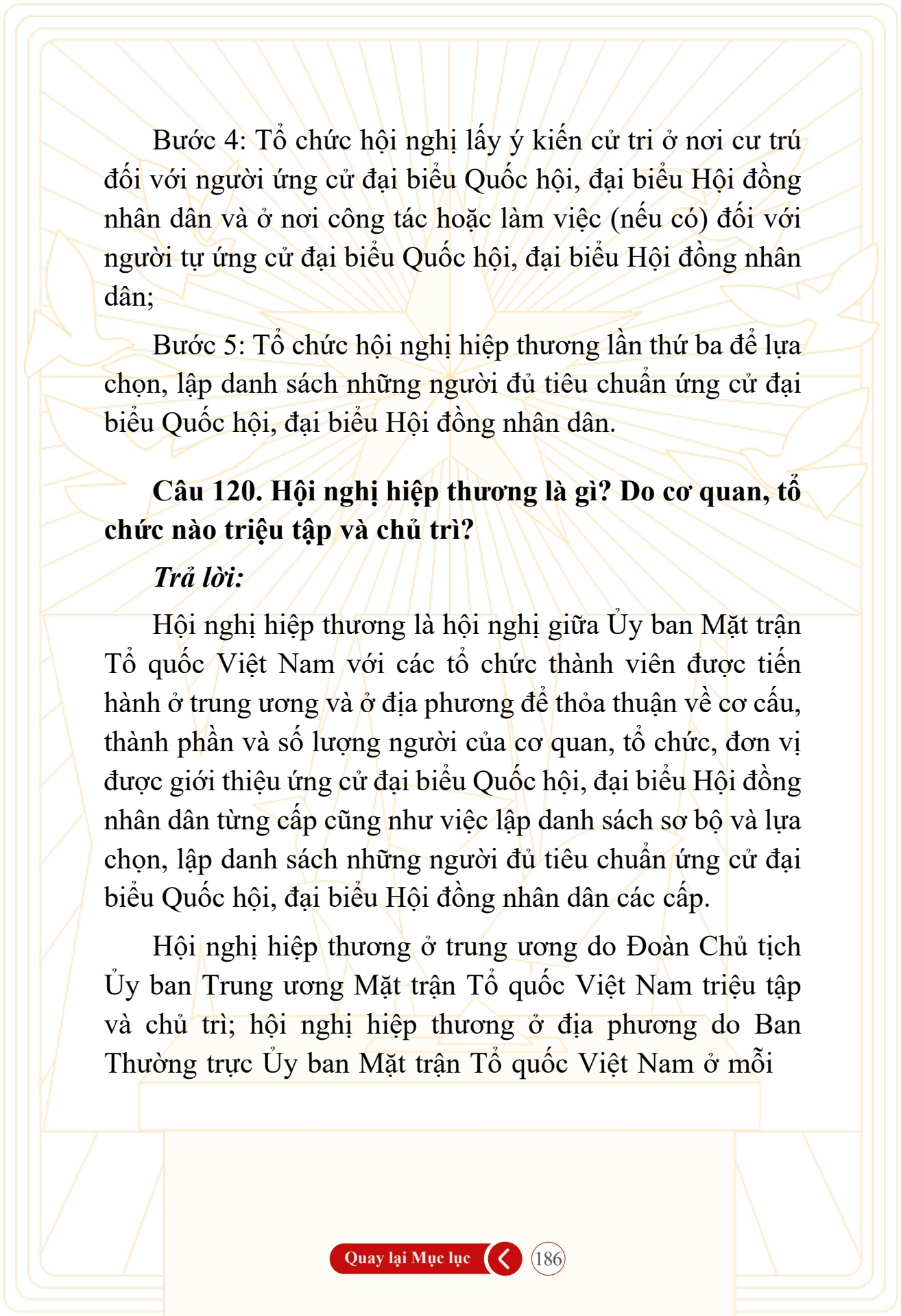 Hỏi đ&aacute;p về bầu cử Quốc hội kh&oacute;a XVI v&agrave; HĐND c&aacute;c cấp nhiệm kỳ 2026-2031 - trang 186