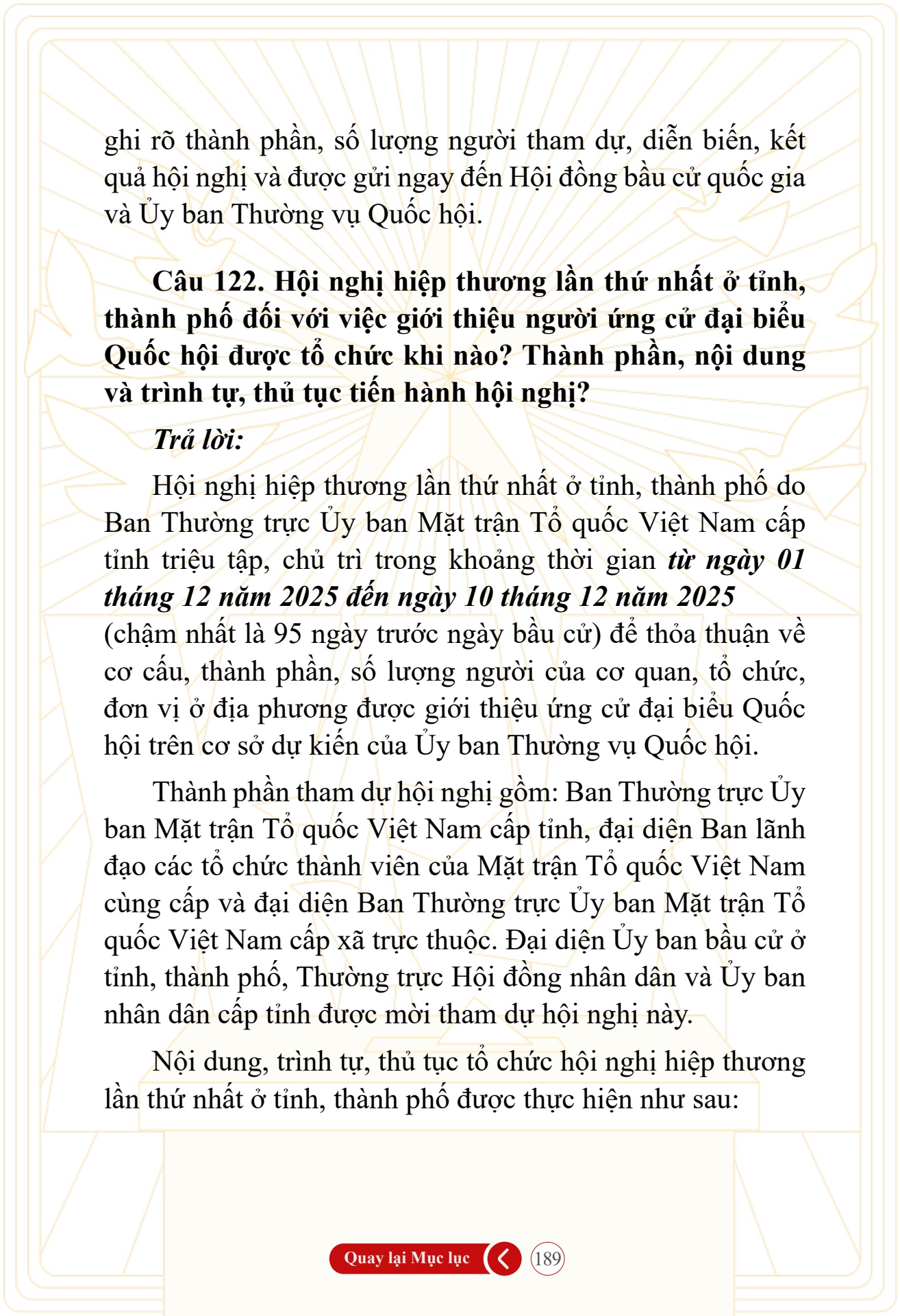 Hỏi đ&aacute;p về bầu cử Quốc hội kh&oacute;a XVI v&agrave; HĐND c&aacute;c cấp nhiệm kỳ 2026-2031 - trang 189