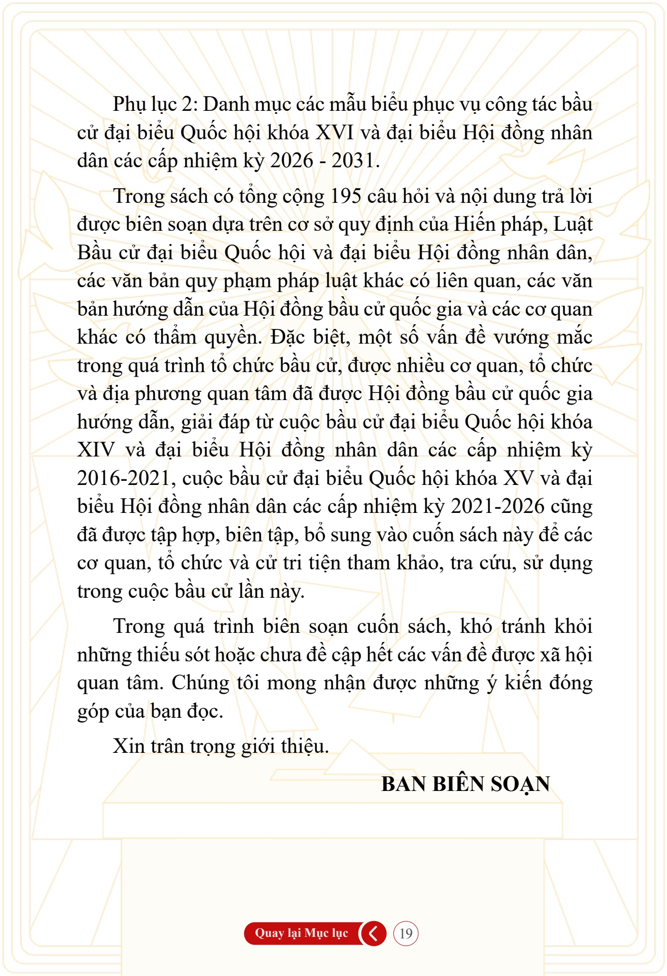 Hỏi đ&aacute;p về bầu cử Quốc hội kh&oacute;a XVI v&agrave; HĐND c&aacute;c cấp nhiệm kỳ 2026-2031 - trang 19