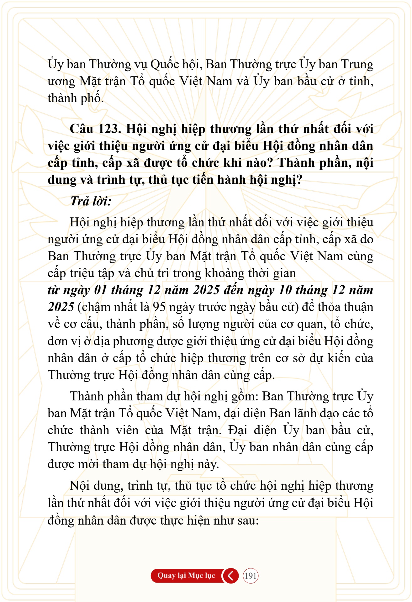 Hỏi đ&aacute;p về bầu cử Quốc hội kh&oacute;a XVI v&agrave; HĐND c&aacute;c cấp nhiệm kỳ 2026-2031 - trang 191