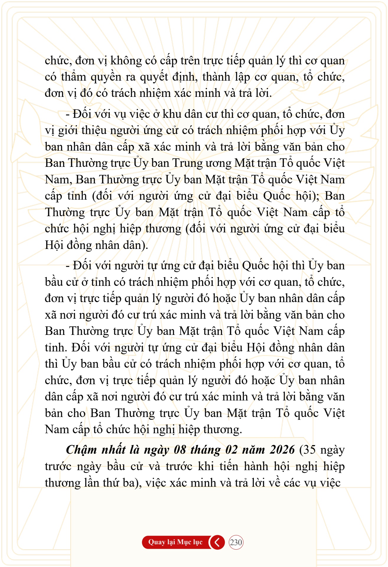 Hỏi đ&aacute;p về bầu cử Quốc hội kh&oacute;a XVI v&agrave; HĐND c&aacute;c cấp nhiệm kỳ 2026-2031 - trang 230