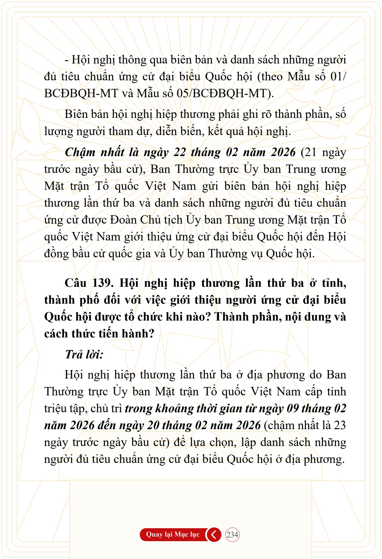 Hỏi đ&aacute;p về bầu cử Quốc hội kh&oacute;a XVI v&agrave; HĐND c&aacute;c cấp nhiệm kỳ 2026-2031 - trang 234