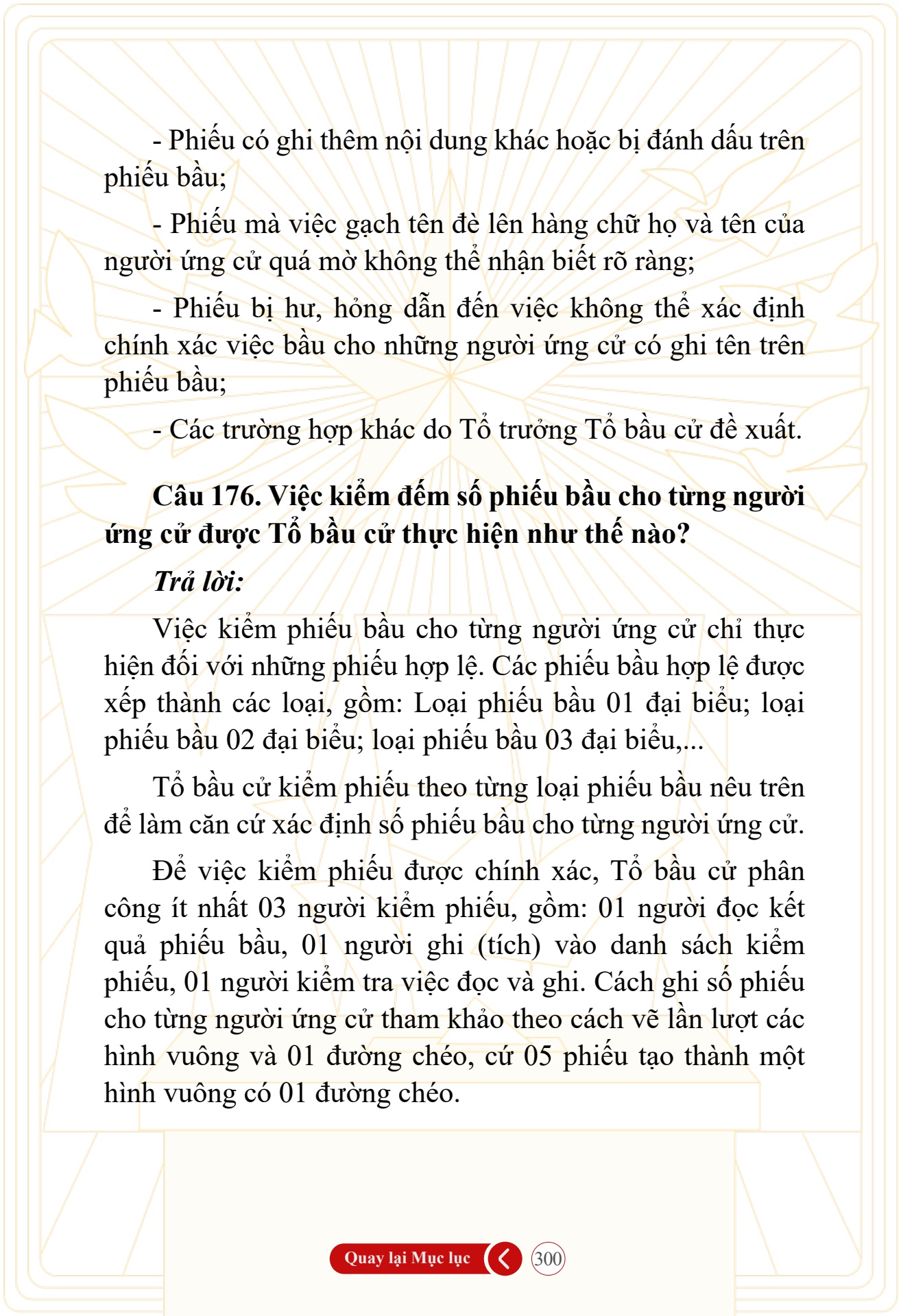 Hỏi đ&aacute;p về bầu cử Quốc hội kh&oacute;a XVI v&agrave; HĐND c&aacute;c cấp nhiệm kỳ 2026-2031 - trang 300