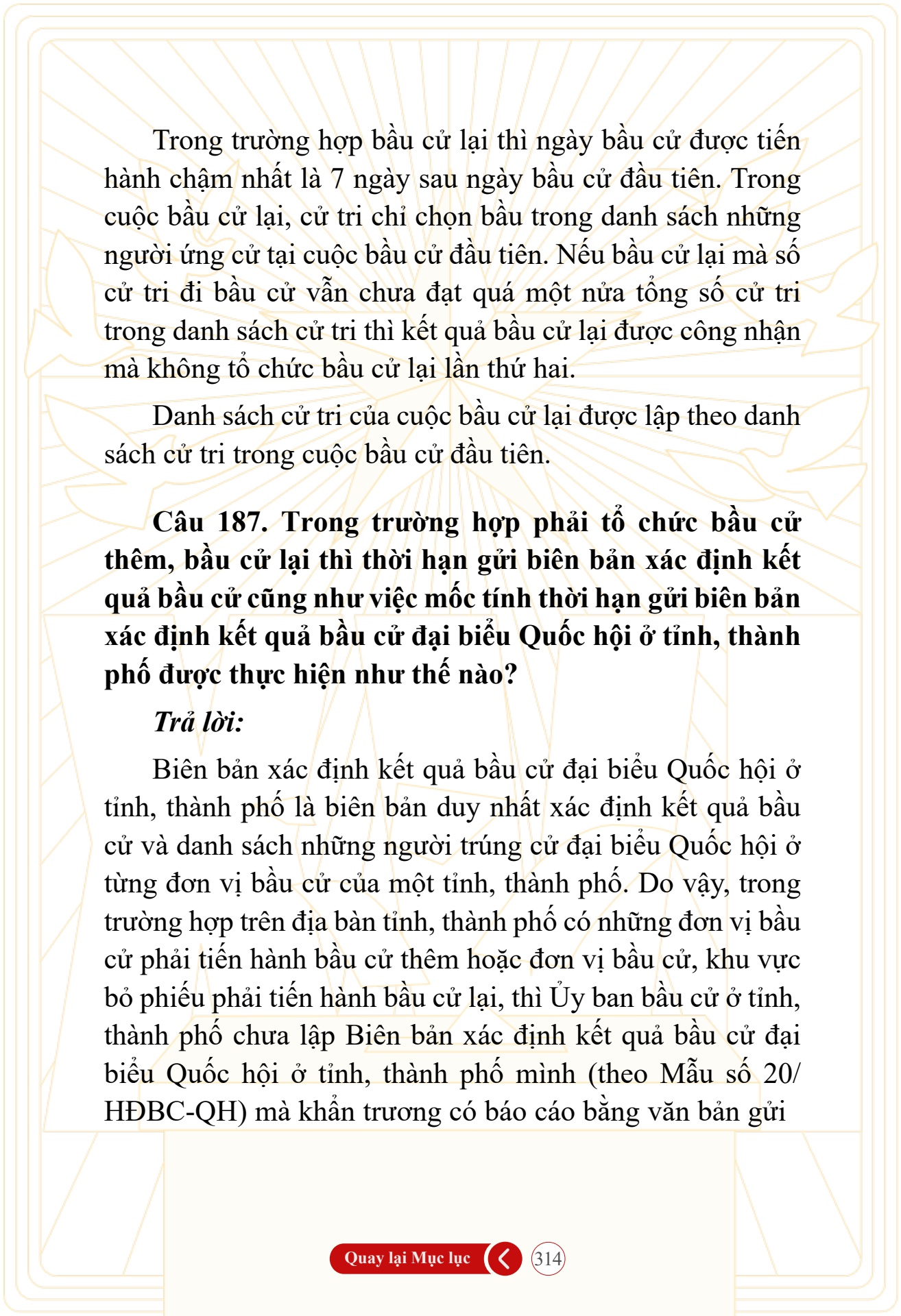 Hỏi đ&aacute;p về bầu cử Quốc hội kh&oacute;a XVI v&agrave; HĐND c&aacute;c cấp nhiệm kỳ 2026-2031 - trang 314