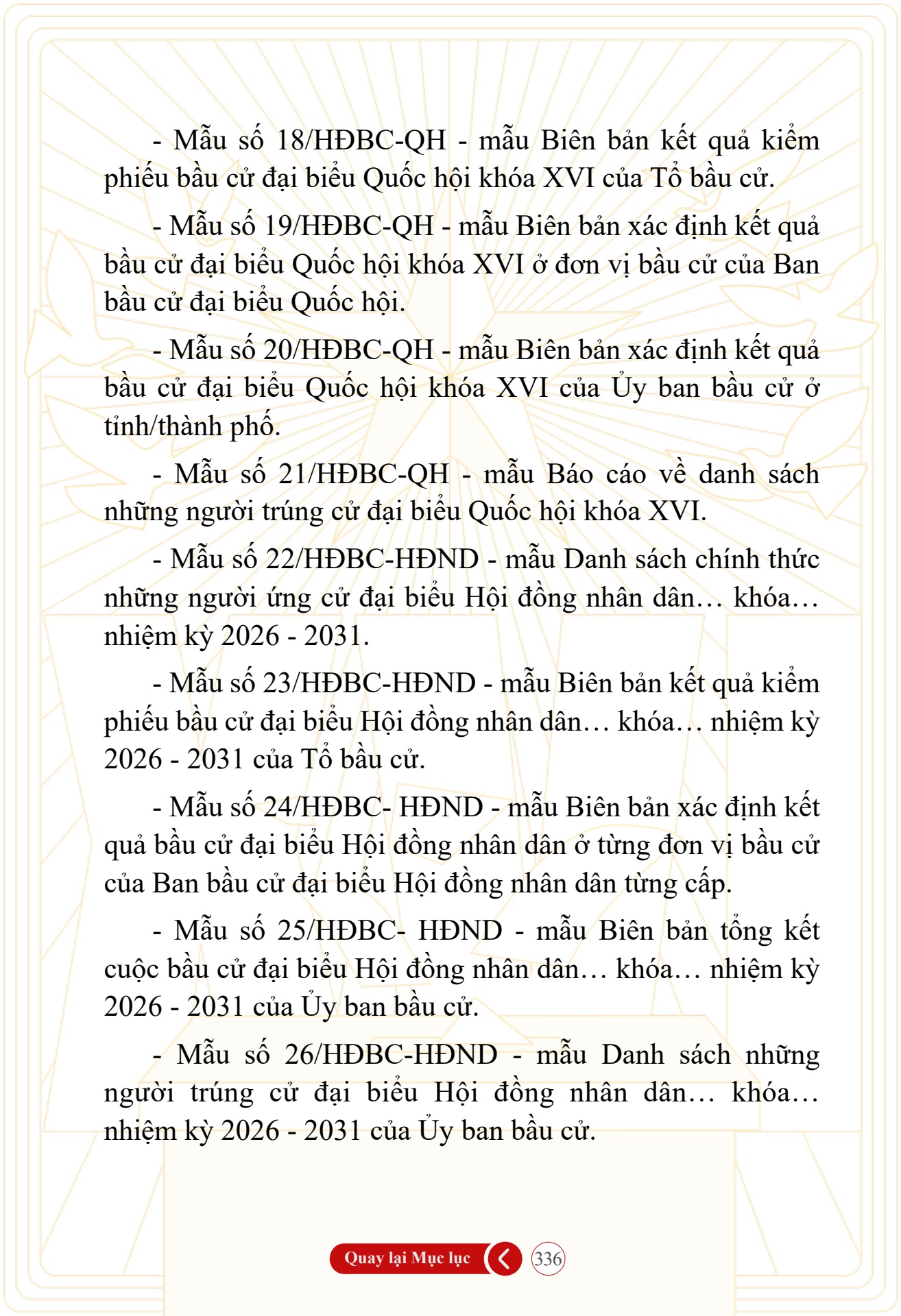 Hỏi đ&aacute;p về bầu cử Quốc hội kh&oacute;a XVI v&agrave; HĐND c&aacute;c cấp nhiệm kỳ 2026-2031 - trang 336